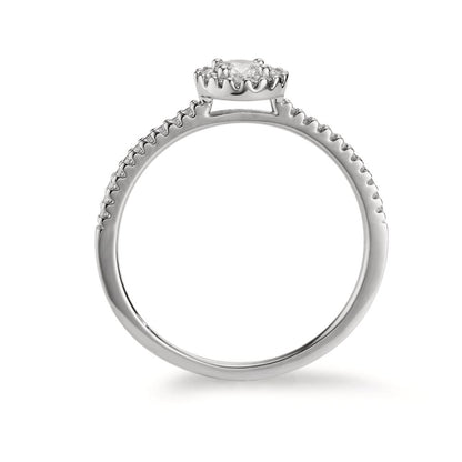 Ring 750/18K witgoud Diamant 0.30 ct, w-si Ø6 mm