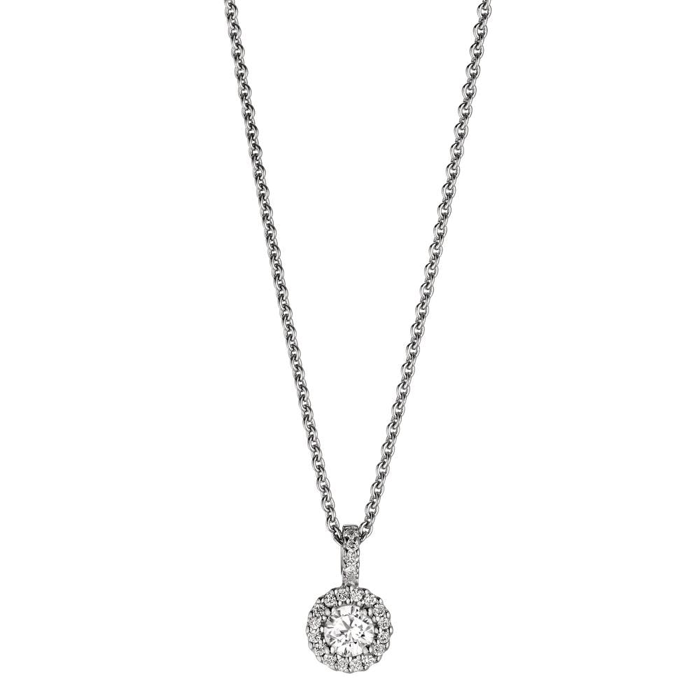 Collier 750/18K witgoud Diamant 0.24 ct, w-si 40-42 cm