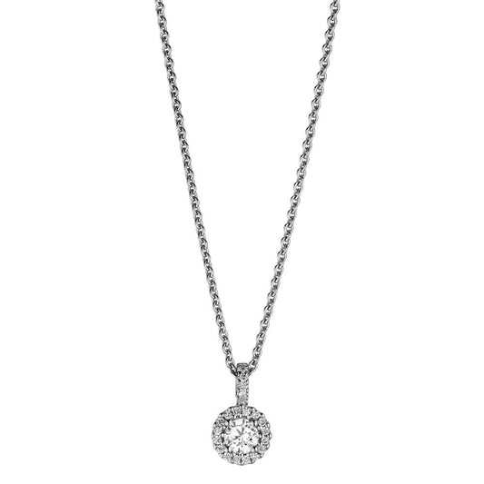 Collier 750/18K witgoud Diamant 0.24 ct, w-si 40-42 cm