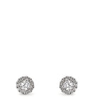 Oorknoppen 750/18K witgoud Diamant 0.24 ct, w-si Ø5 mm