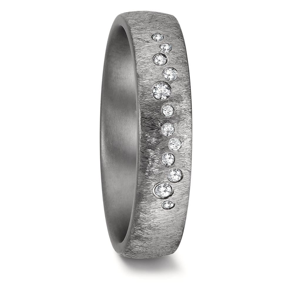 Partnerring 999 Tantaal Diamant 0.104 ct, 12 Steen, w-si