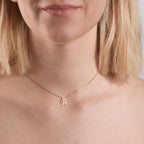 Hanger 750/18K geel goud Diamant 0.007 ct, w-si Engel