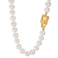 Collier Zilver Geel Verguld zoetwater Parel 11-11.5 mm 50 cm