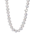 Collier 750/18K witgoud zoetwater Parel Grijs 10.5-11 mm 42 cm