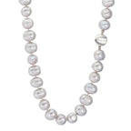 Collier 750/18K witgoud zoetwater Parel Grijs 10.5-11 mm 42 cm