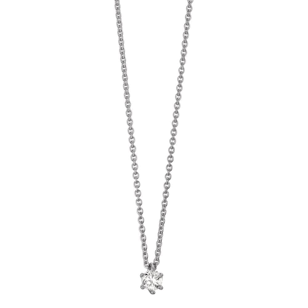 Collier 750/18K witgoud Diamant 0.15 ct, w-si 40-42 cm