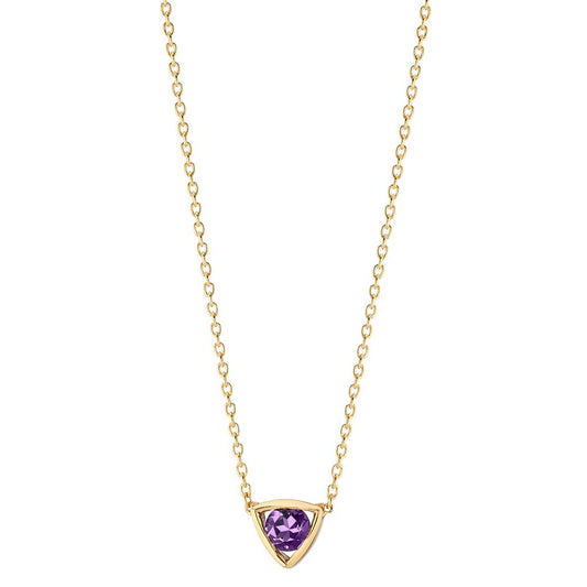 Collier 585/14K geel goud Amethist 0.11 ct 39-42 cm
