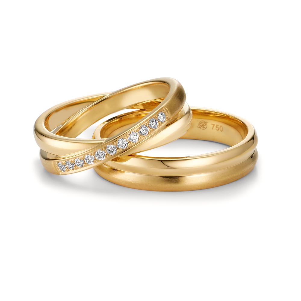 Partnerring 750/18K geel goud