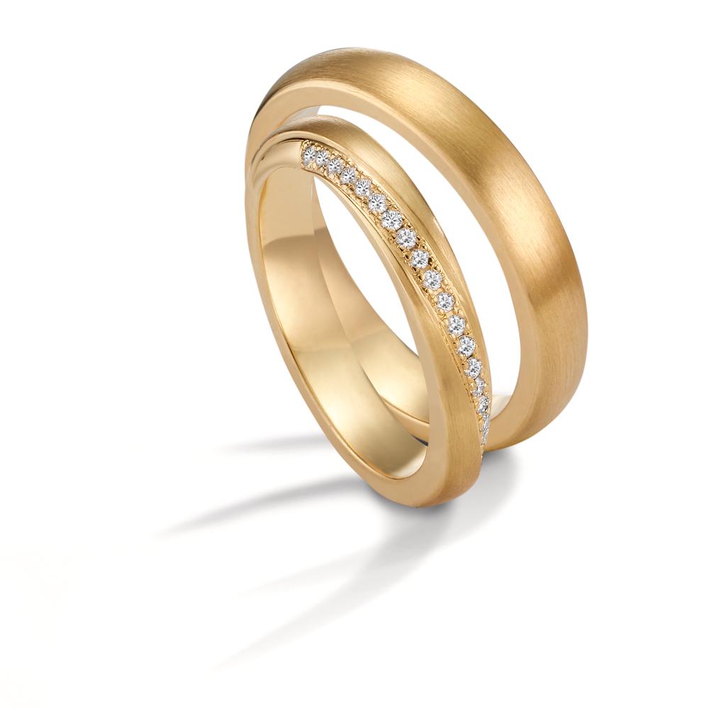 Partnerring 750/18K geel goud