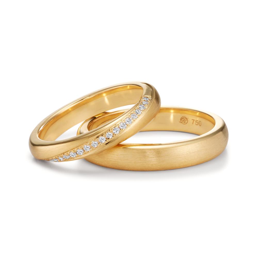 Partnerring 750/18K geel goud