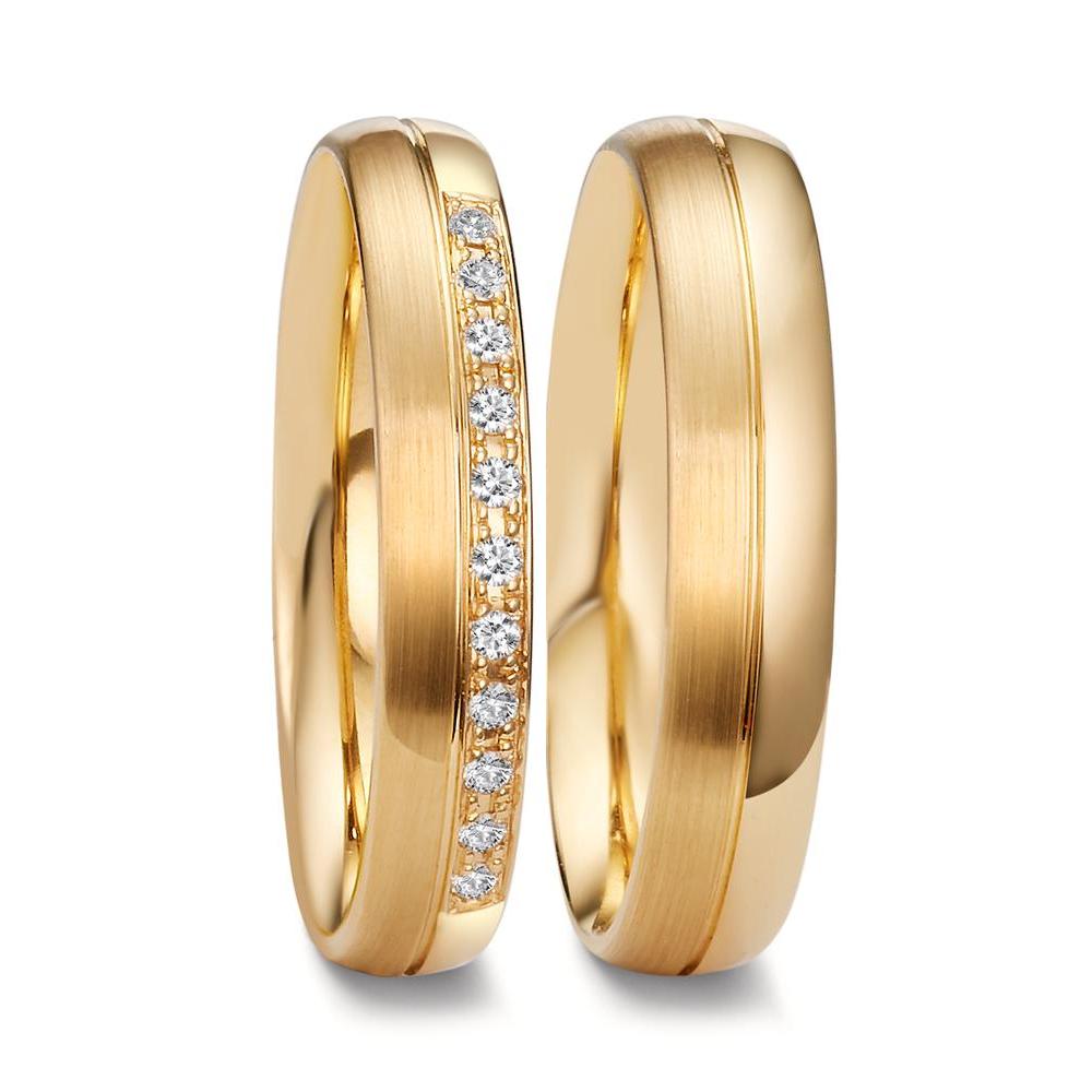 Partnerring 750/18K geel goud