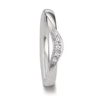 Partnerring 750/18K witgoud Diamant 0.045 ct, 5 Steen, tw-vsi