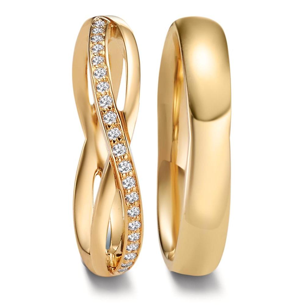 Partnerring 750/18K geel goud
