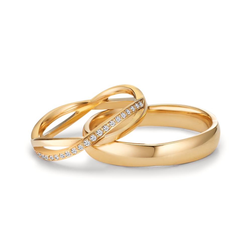 Partnerring 750/18K geel goud