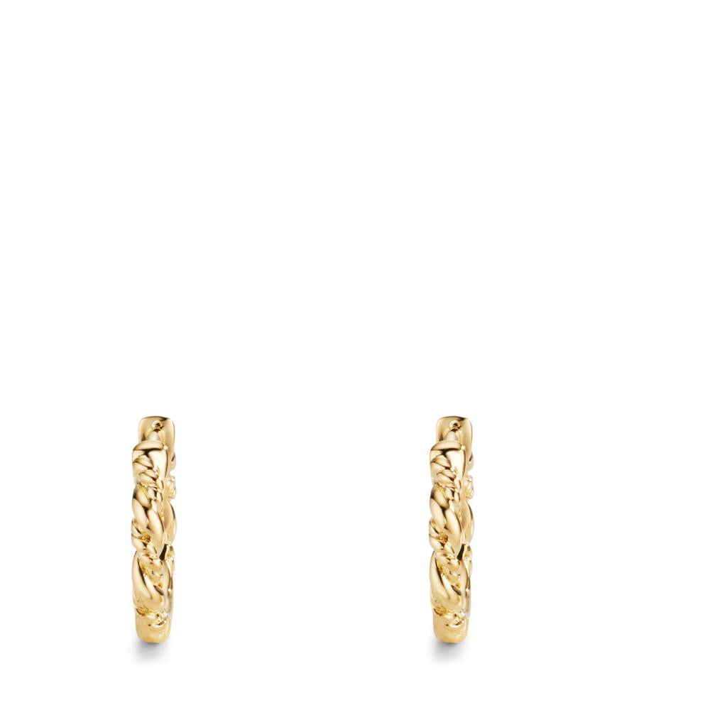 Scharnier oorringen creolen 750/18K geel goud