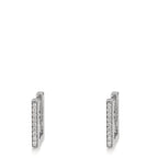 Scharnier oorringen creolen 750/18K witgoud Diamant 0.16 ct, w-si