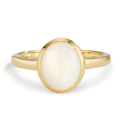 Ring 750/18K geel goud Opaal