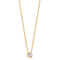 Collier 750/18K geel goud Diamant 0.03 ct, w-si 42-45 cm