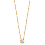 Collier 750/18K geel goud Diamant 0.03 ct, w-si 42-45 cm