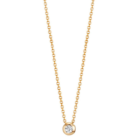 Collier 750/18K geel goud Diamant 0.03 ct, w-si 42-45 cm