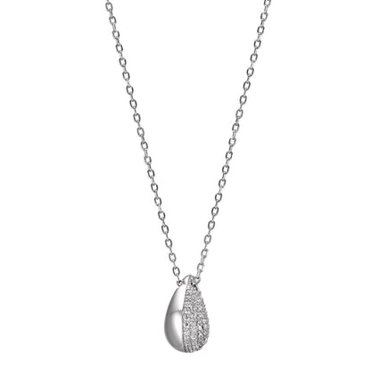 Collier Zilver Zirkonia Gerhodineerd 40-45 cm
