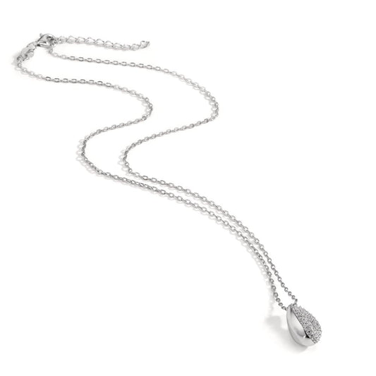 Collier Zilver Zirkonia Gerhodineerd 40-45 cm