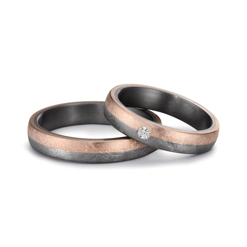 Partnerring 999 Tantaal, 585/14K roségoud