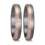 Partnerring 999 Tantaal, 585/14K roségoud