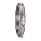 Partnerring 999 Tantaal, 585/14K roségoud Diamant 0.07 ct, 7 Steen, w-si