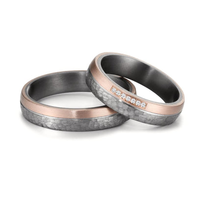 Partnerring 999 Tantaal, 585/14K roségoud