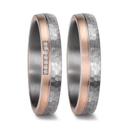 Partnerring 999 Tantaal, 585/14K roségoud