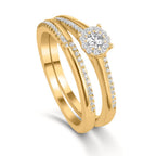 Ring Zilver Zirkonia Verguld