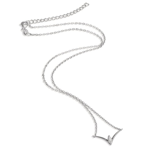 Collier Zilver Zirkonia Gerhodineerd 40-45 cm