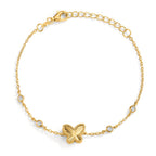 Armband Zilver Zirkonia Verguld Vlinder