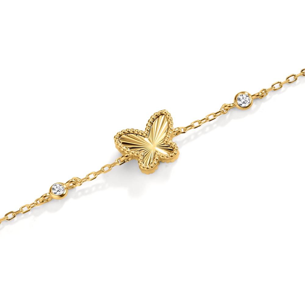 Armband Zilver Zirkonia Verguld Vlinder