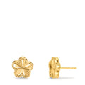 Oorknoppen Zilver Geel Verguld Bloem Ø10 mm