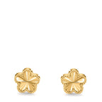 Oorknoppen Zilver Geel Verguld Bloem Ø10 mm