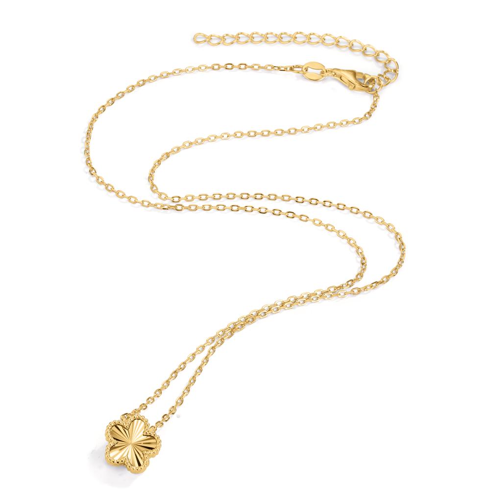 Collier Zilver Geel Verguld Bloem 40-45 cm