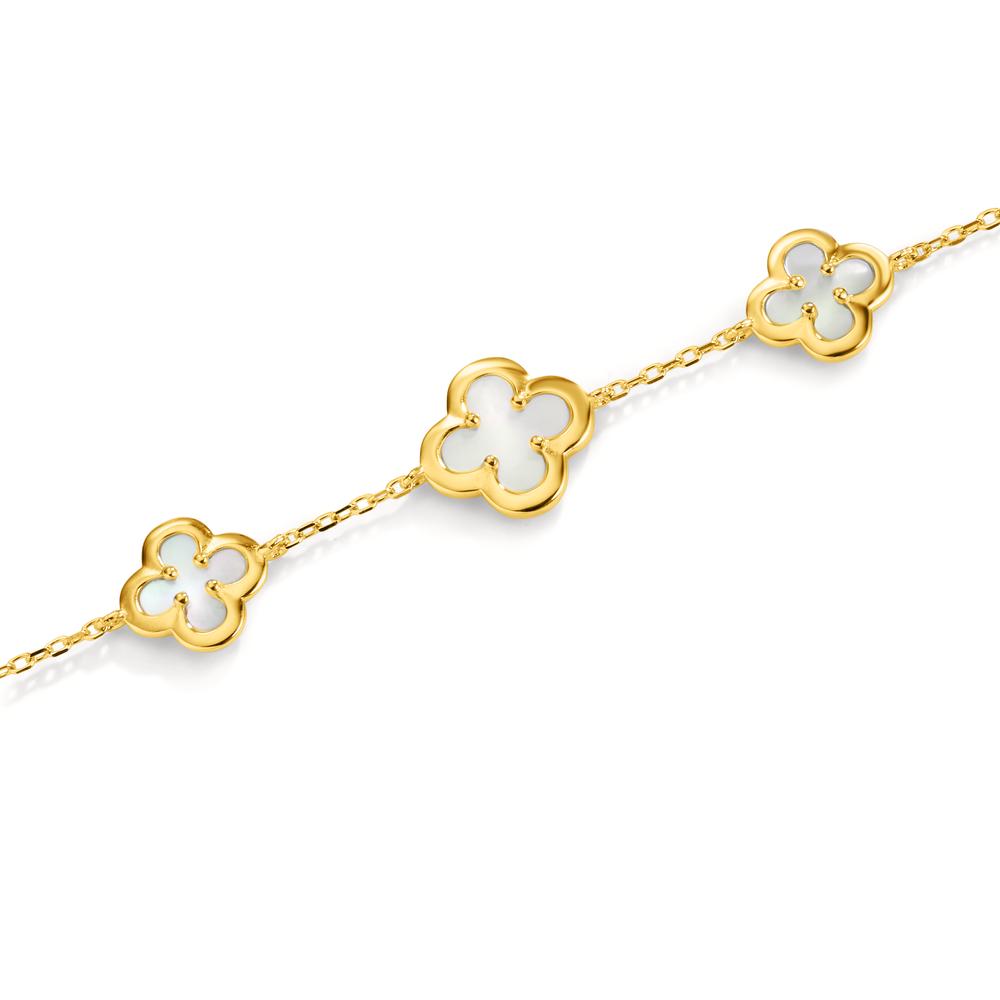 Armband Zilver Geel Verguld Parelmoer Bloem
