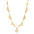 Collier Zilver Zirkonia Verguld Ster 40-45 cm