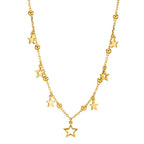 Collier Zilver Zirkonia Verguld Ster 40-45 cm