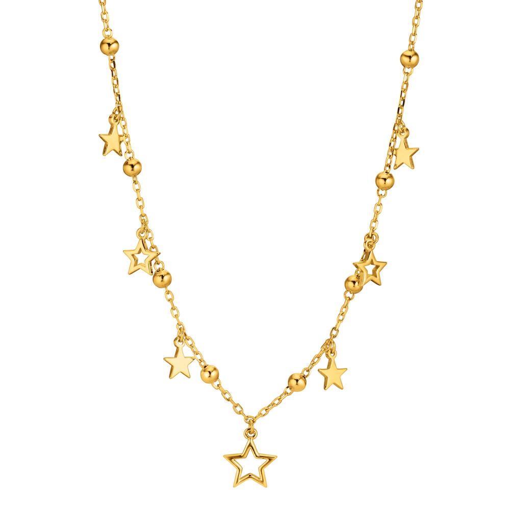 Collier Zilver Zirkonia Verguld Ster 40-45 cm