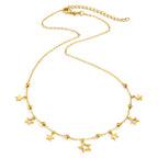 Collier Zilver Zirkonia Verguld Ster 40-45 cm