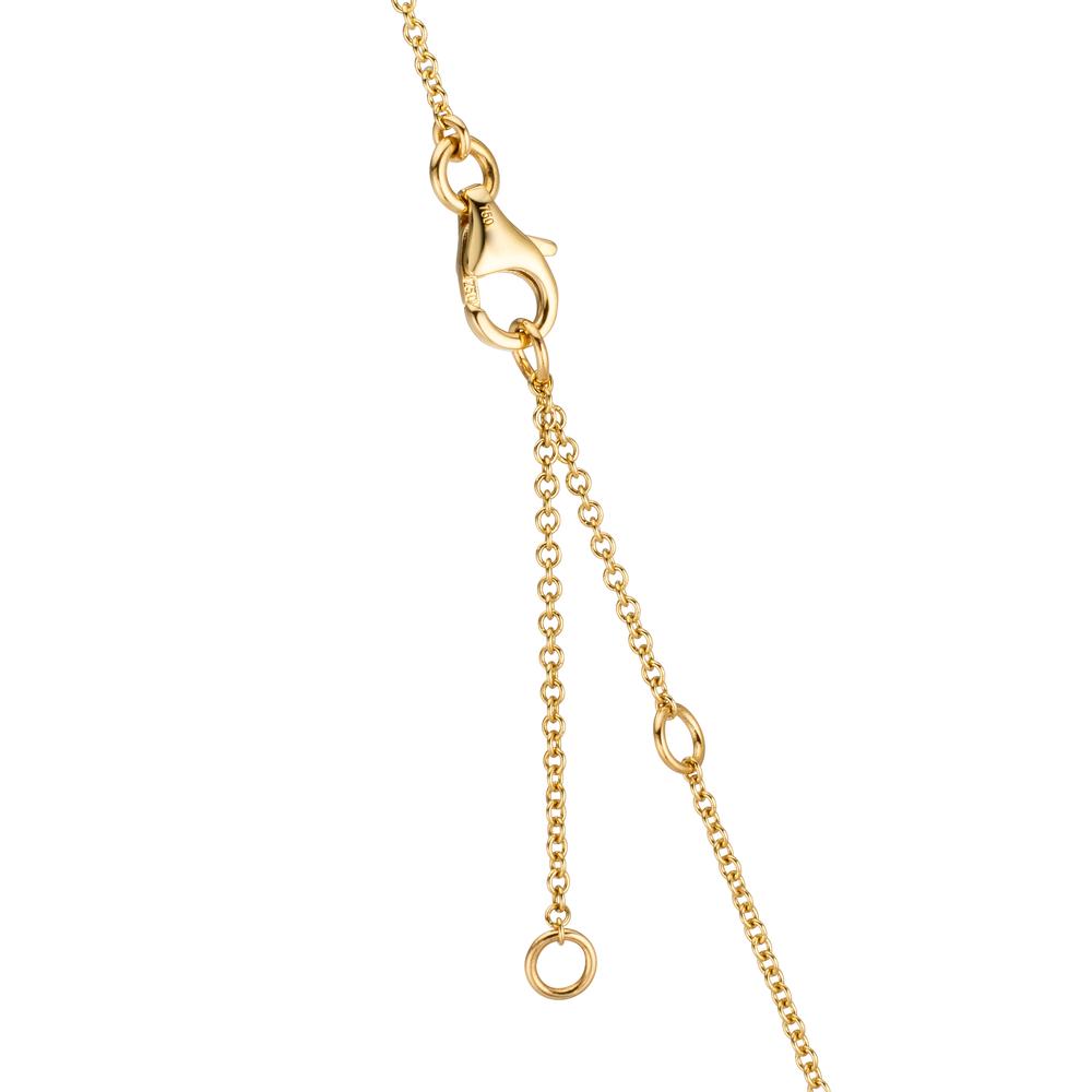 Collier 750/18K geel goud Citrien 0.20 ct, 2 Steen, Amethist groente, 0.30 ct, 4 Steen, Peridoot 0.13 ct, 2 Steen, Topaas 0.43 ct, 3 Steen, Kwarts 0.12 ct, 2 Steen 40-45 cm