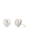 Oorknoppen Zilver Gerhodineerd zoetwater Parel, 2 Parels, 11 mm Ø11 mm