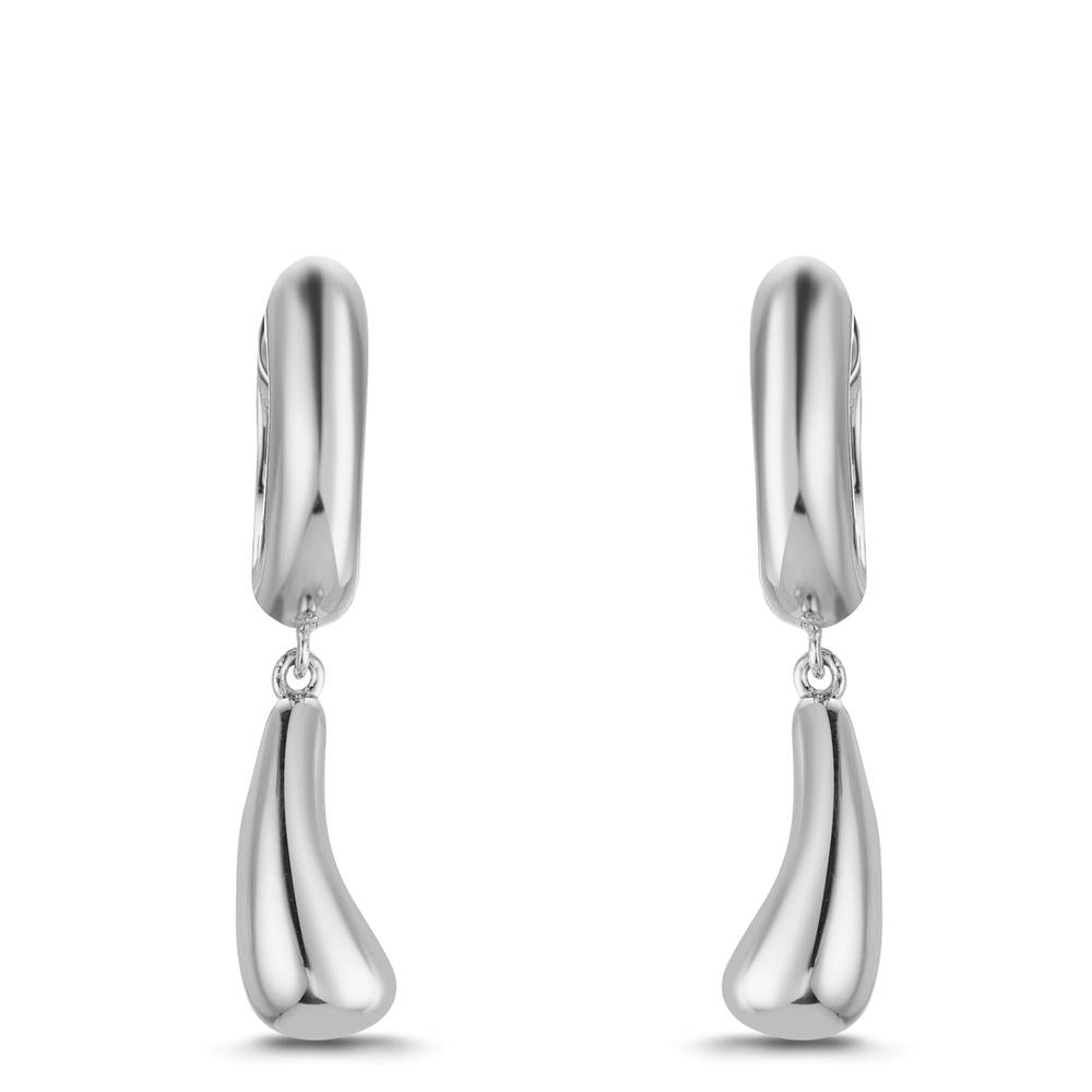 Scharnier oorringen creolen Zilver Gerhodineerd