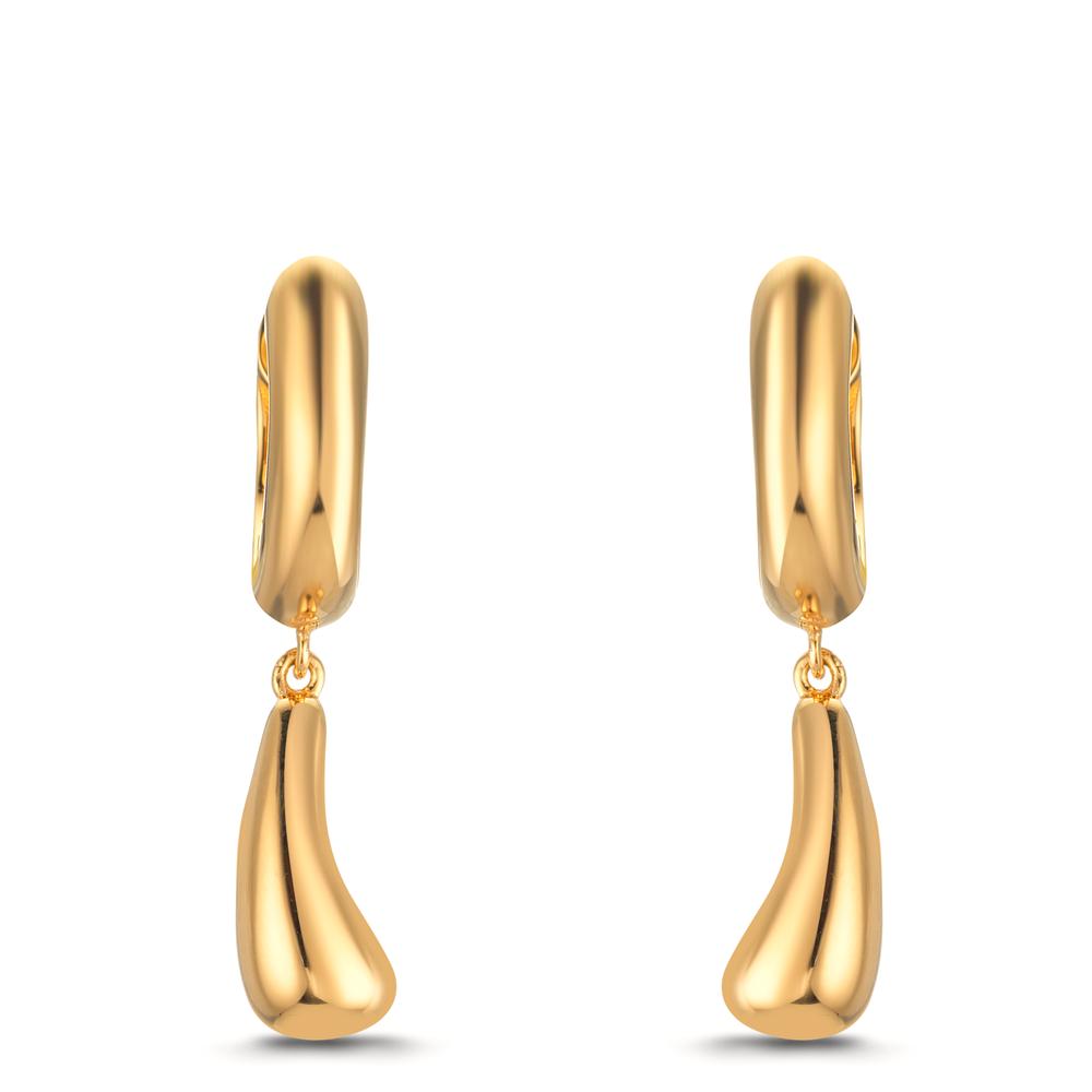 Scharnier oorringen creolen Zilver Geel Verguld