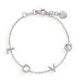 Armband Zilver Zirkonia Gerhodineerd 16-18 cm