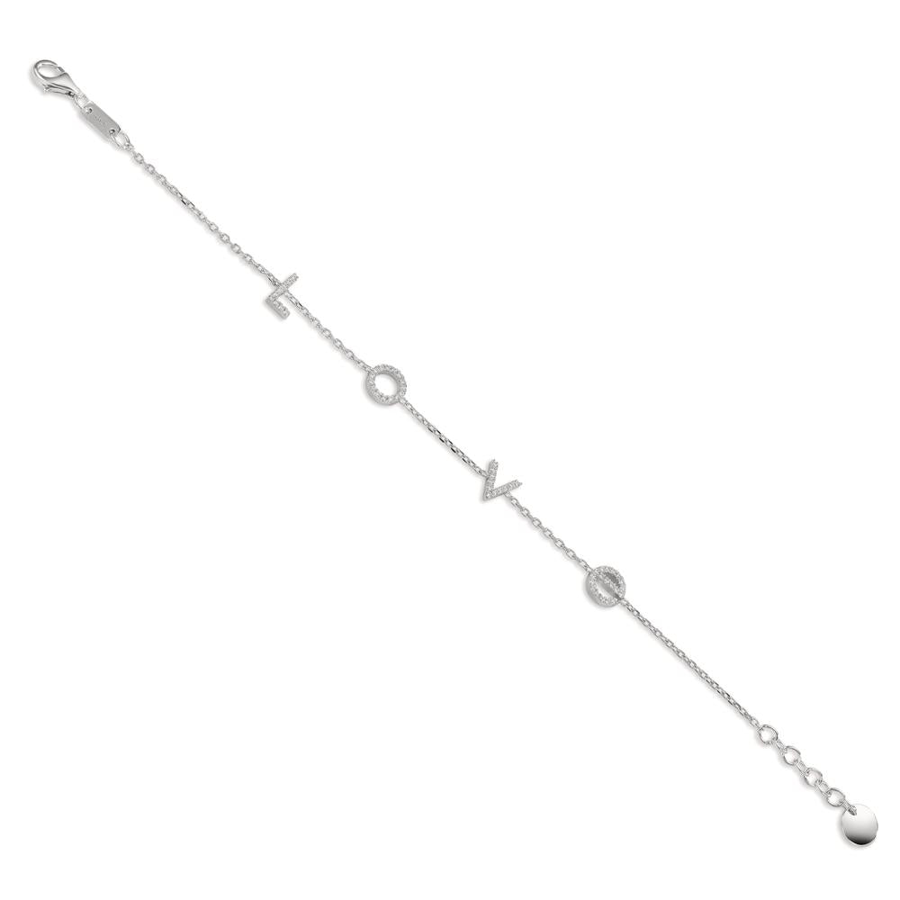 Armband Zilver Zirkonia Gerhodineerd 16-18 cm