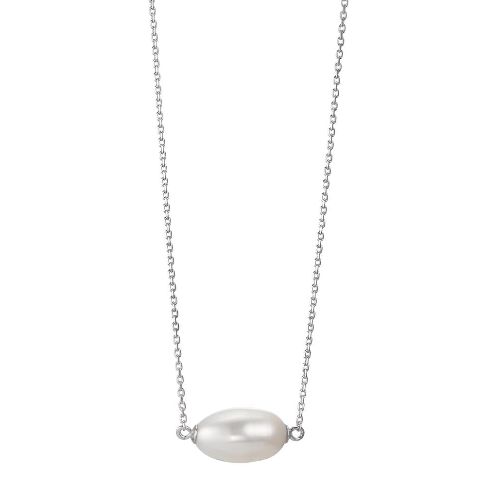 Collier Zilver Gerhodineerd zoetwater Parel 40-43 cm